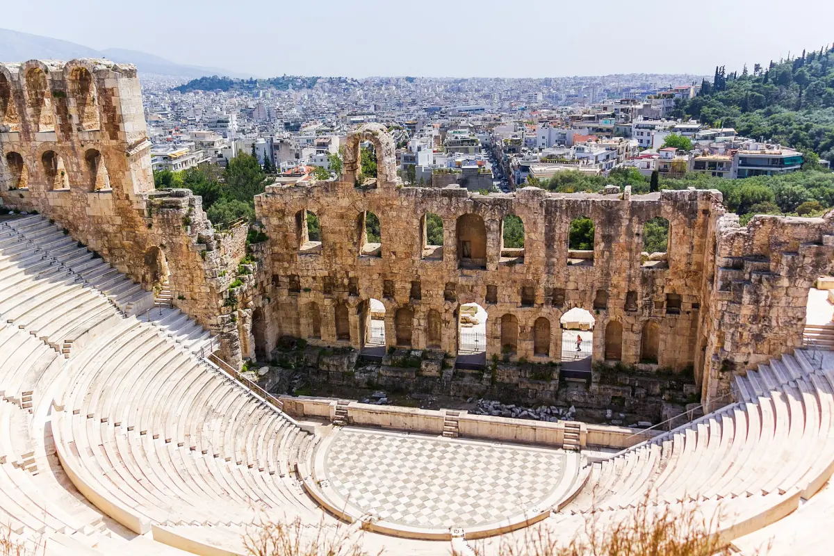 The Odeon of Herodes Atticus on the south slope of the Acropolis